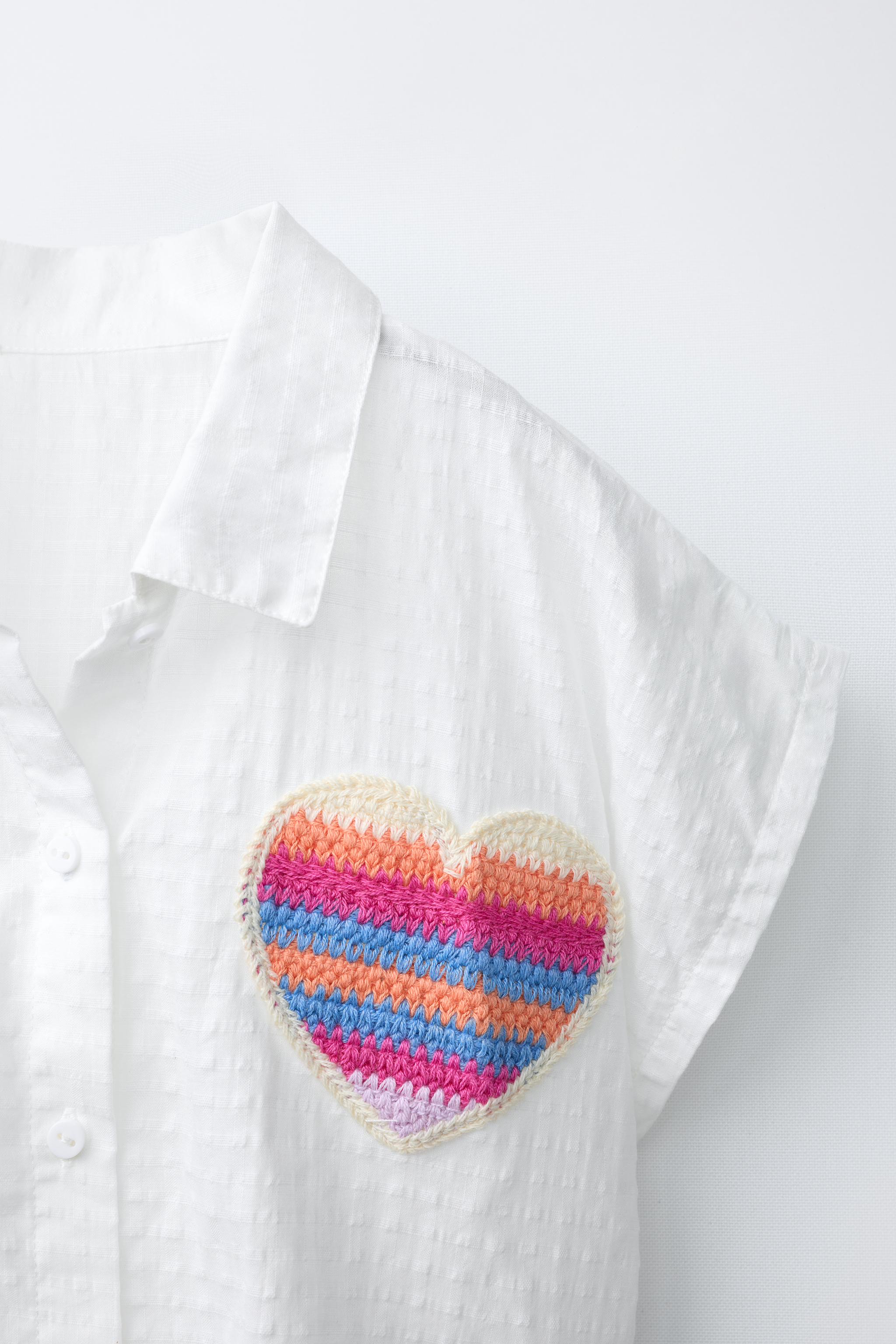 KNOTTED HEART PATCH SHIRT